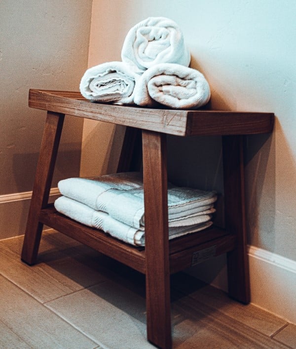 Modified bathroom bench